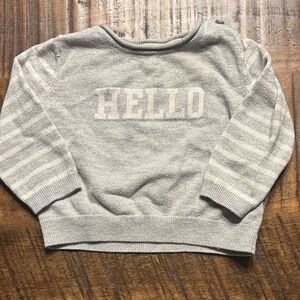 GAP Baby Gray Sweater with Stripes